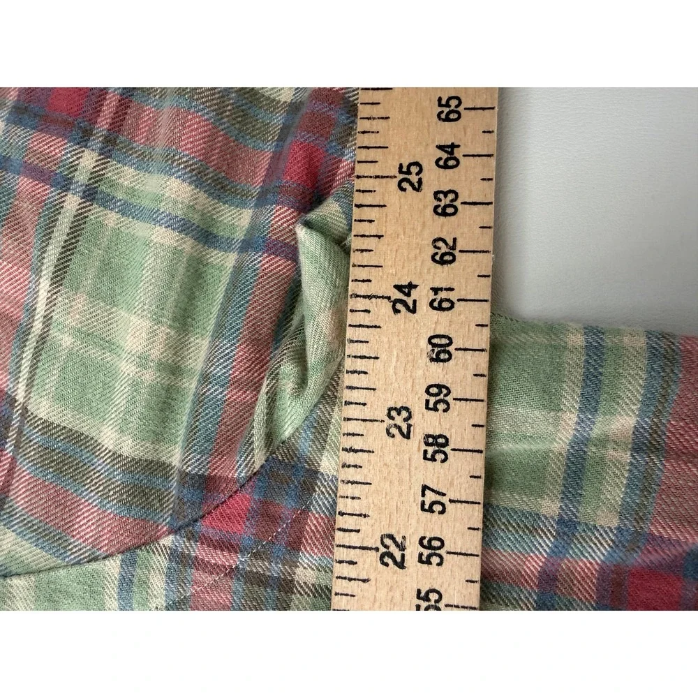Polo Ralph Lauren Mens Classic Fit Plaid Flannel Shirt Green Red Blue Large